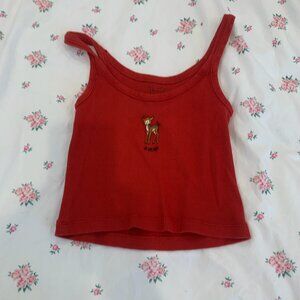 Brandy Melville Red Swiss Tank Top